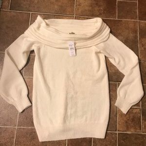 NWT Loft Off-white Off-the-shoulder sweater